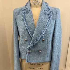 Frayed Edge Blue Women's Jacket